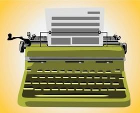 Typewriter vector