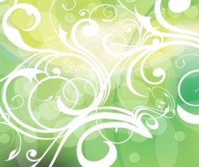 Green Gradients Filigree vector design