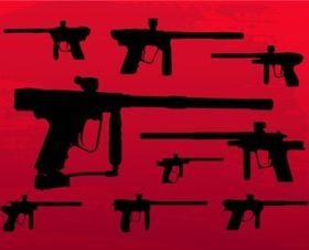 Paintball Guns vector