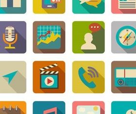 Flat Icons graphic vectors material