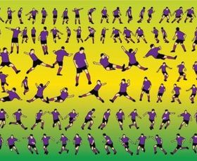 Soccer Players set vector