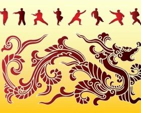Dragon Kung Fu vector