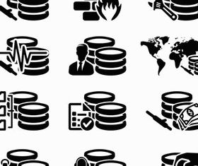 Database Icons art vector