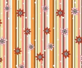 Flowers And Stripes Pattern set vector