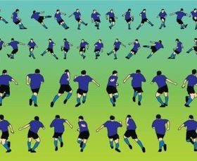 Football Players vector graphic
