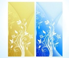 Vertical Flower Banners vector