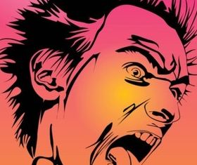 Emo Gothic Punk Metalhead Boy vector