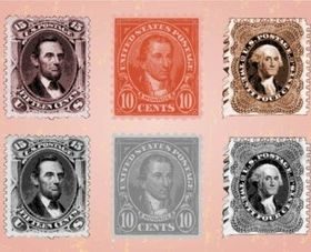 USA Stamps shiny vector