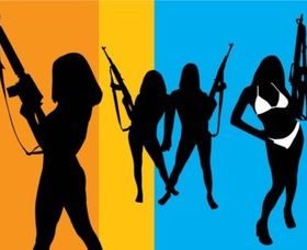 Girls with Guns vector
