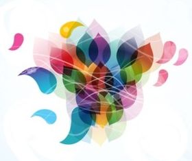 Abstract Rainbow Shapes vector
