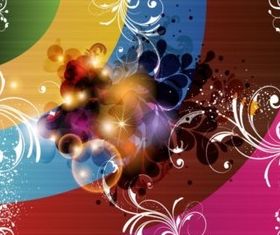 Abstract Floral Lighting set vector