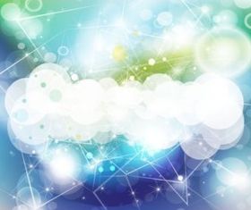 Glowing Bubble Clouds background vector material