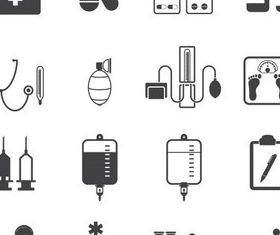 Medical Black Icons art vector