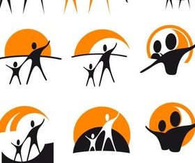 Family Logo set vector