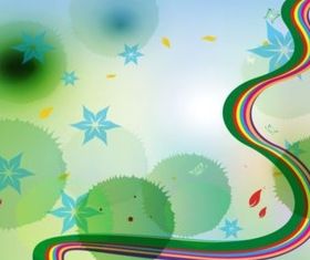 Rainbow Nature Background vector