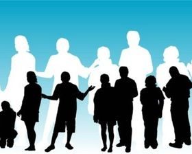 Family Silhouettes vector