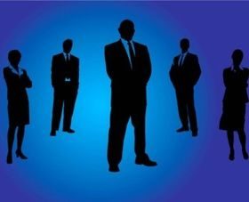 Office People Silhouettes vector