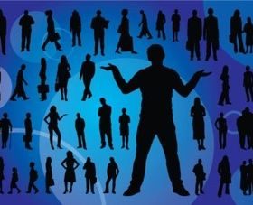 Everyday People Silhouettes vector