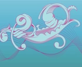 Organic Scroll Ribbons vector