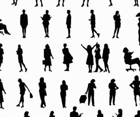 Women Silhouettes art design vectors