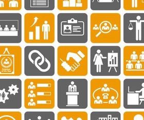 Color Business Icons art vectors