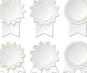 White Paper Tags art set vector