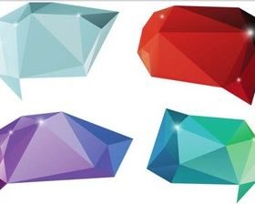 Geometric Speech Bubbles art vectors graphic