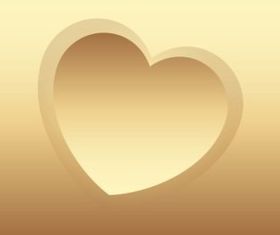 Golden Heart background shiny vector
