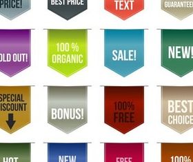 Stylish Tags graphic vector material