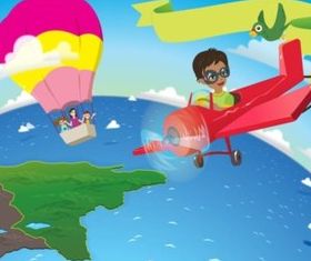 Pilot Boy Illustration vector