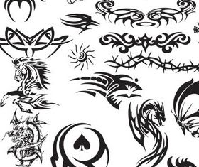 Various Stylish Tatoo 10 Illustration vector