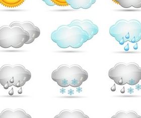 Color Weather Icons vector