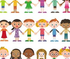 Cute Kids graphic vector