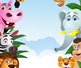 Backgrounds with Animals shiny vector