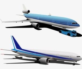 Airplanes vector graphics