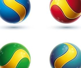 3D Spheres Logotypes art vector set
