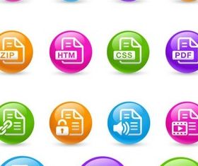 Color Round Icons art vector