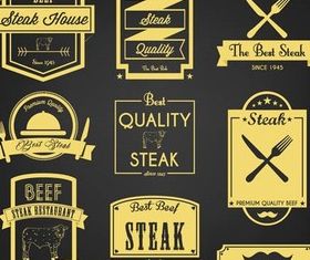 Restaurant Labels free vector design