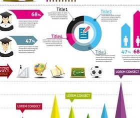 School Infographics Elements art vectors