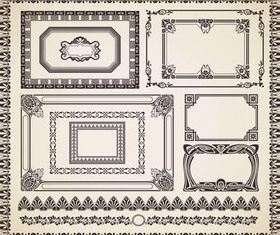 Stylish Vintage Frames 7 shiny vector