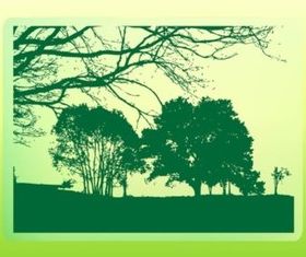 Forest Trees background vectors graphics