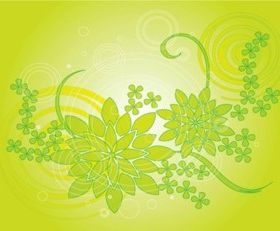 Green Plant Background vector material