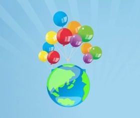Balloons World vector