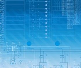 Tech background set vector