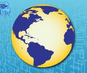 Americas Globe design vector