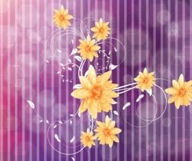 Cool Flowers background vectors material