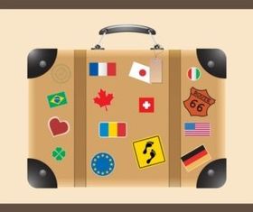 Travel Suitcase vectors material
