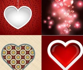 Hearts Backgrounds vector material