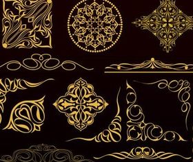 Gold Design Elements 2 vectors graphic
