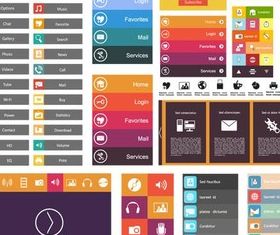 Flat Design Elements 9 vector